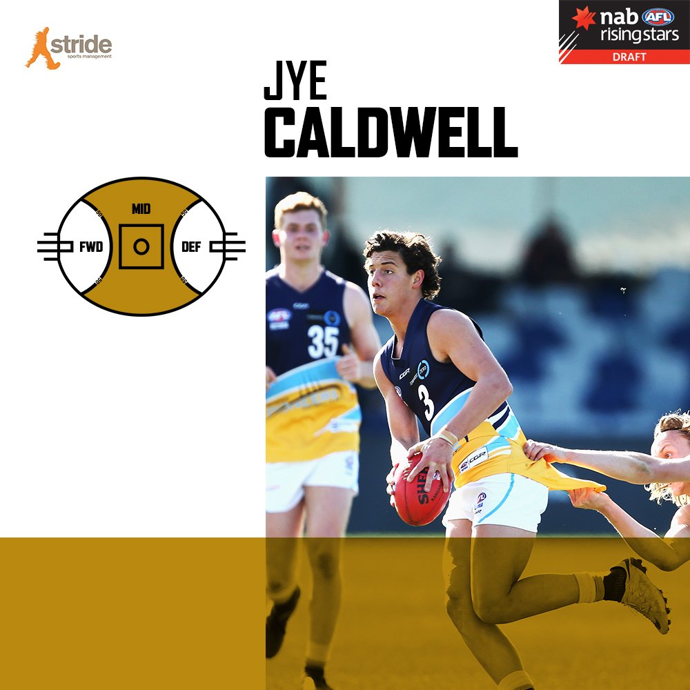 StrideMgt's tweet photo. CONGRATULATIONS Jye Caldwell! The @bendigopioneers midfielder was selected by @GWSGIANTS with Pick 11 at last night's #AFLDraft https://t.co/y8R4XtiySb