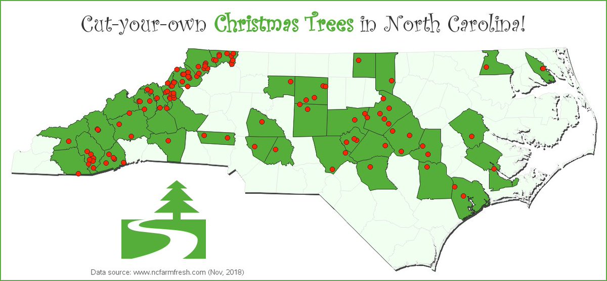 HomesAtMetacoda's tweet photo. With a festive-looking map by @RobertAllison__! #dataviz #SAS #SAStip #webdings RT @sassoftware: Finding a cut-your-own Christmas tree in North Carolina
https://t.co/UA9UADfd7g https://t.co/uxyXn7iFW8