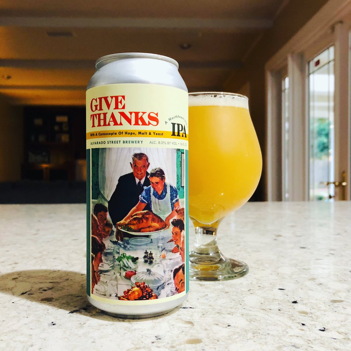 _CraftBeer's tweet photo. Most appropriate #Beer I had... this @AlvaradoStBeer #GiveThanks #IPA is 💯

#HappyThanksgiving what’s in your glass? https://t.co/0m9H0vdICQ