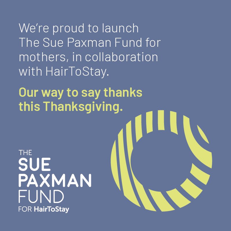 scalpcooling's tweet image. The Sue Paxman Fund for mothers is our way of saying thank you this Thanksgiving
@HairToStayOrg
#changingthefaceofcancer #degreeofcontrol
Find out more -  bit.ly/2r1AGxm