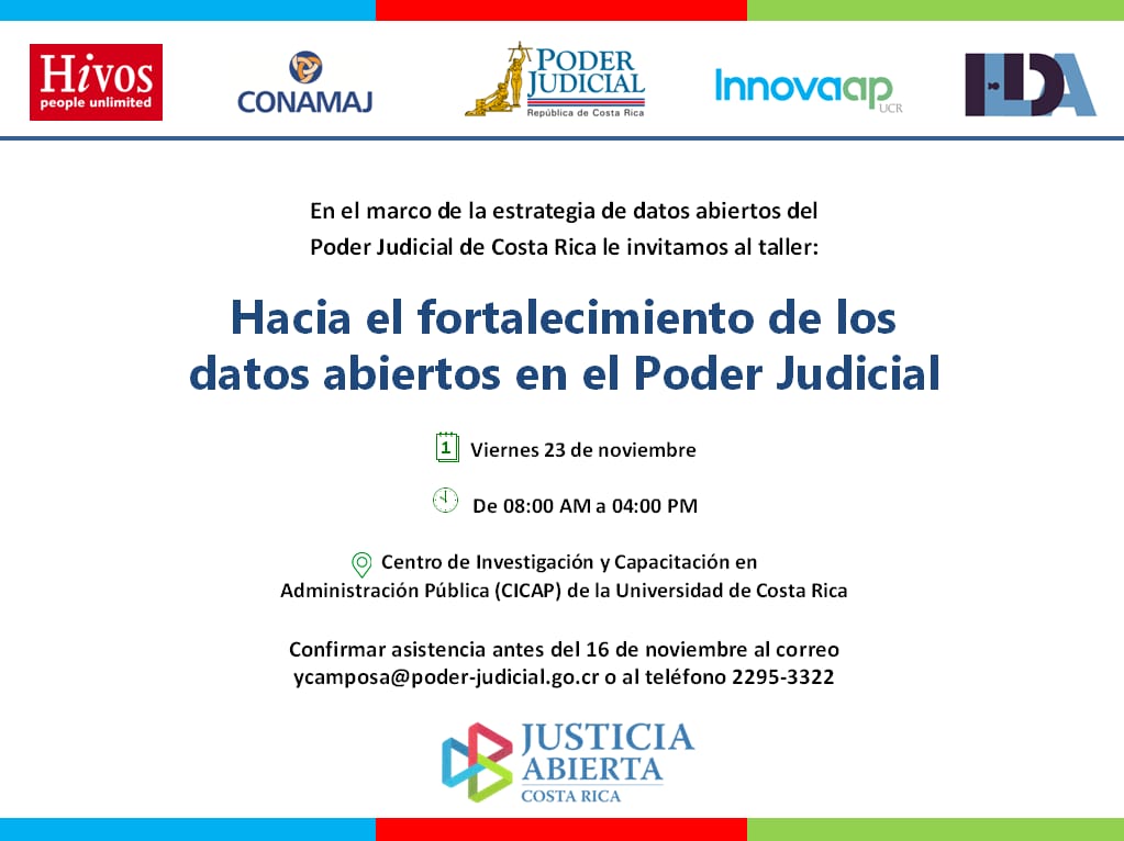 Carlos_MC_CR's tweet photo. Un esfuerzo por reforzar la demanda de datos abiertos del @PoderJudicialCR... #openjustice #openJudiciary #opendata https://t.co/OR31j2lk5L