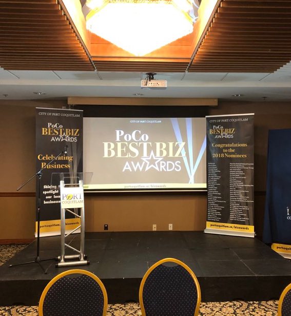 BradWestPoCo's tweet photo. Excited for tonight’s #PoCoBizAwards to celebrate the many amazing businesses that call the @CityofPoCo home! #PortCoquitlam #MadeInPoCo https://t.co/WxzSyVmqzA