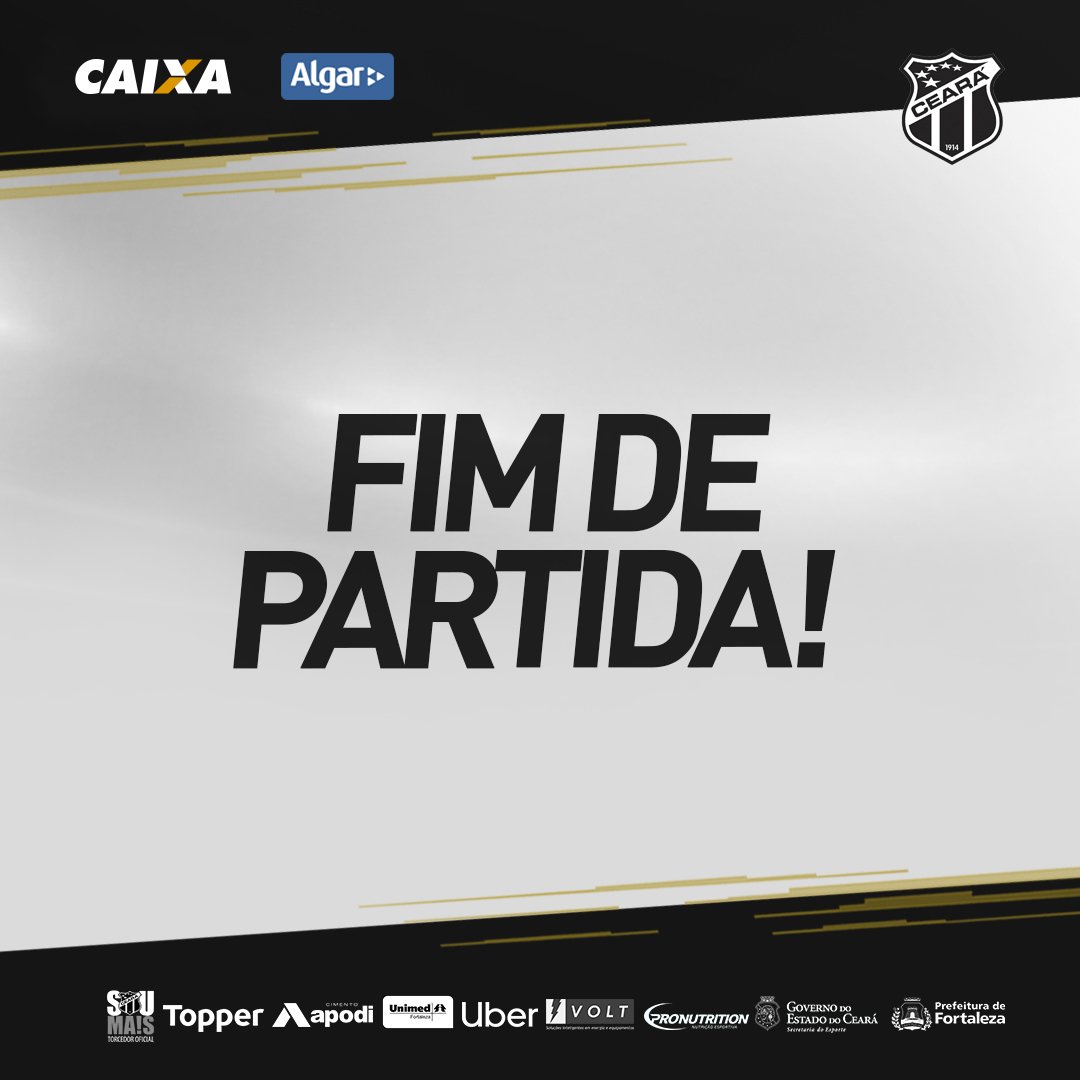CearaSC's tweet photo. Fim de jogo na Arena Castelão. O Ceará venceu o Paraná por 1 a 0.
#CSCxPRC #ValeuVozão https://t.co/NZdIaHmt9b