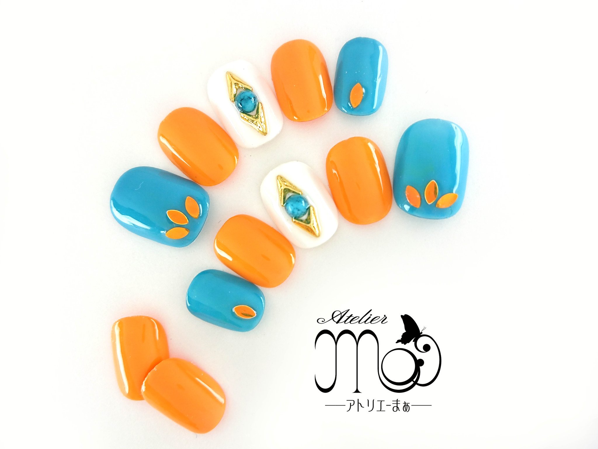 アトリエ まぁ ネイリスト パーツが無くて長らく品切れだったのですが 再販致しました 再販 ネイティブカラーのターコイズネイル T Co Nkhq2qtnzs Minne ミンネ ネイル ネイルチップ ジェル ネイル ターコイズネイル