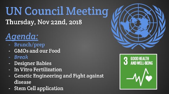 MrCasey27's tweet photo. Amazing UN Meeting today to wrap up our cells unit! Designer Babies, STEM cells, GMOs and IVF were the controversial topics of debate! Of course all arguments backed up by data!! @tdsb @BessboroughEMS #data #mathiseverywhere #juicytopics https://t.co/4Qkz5LFLhd