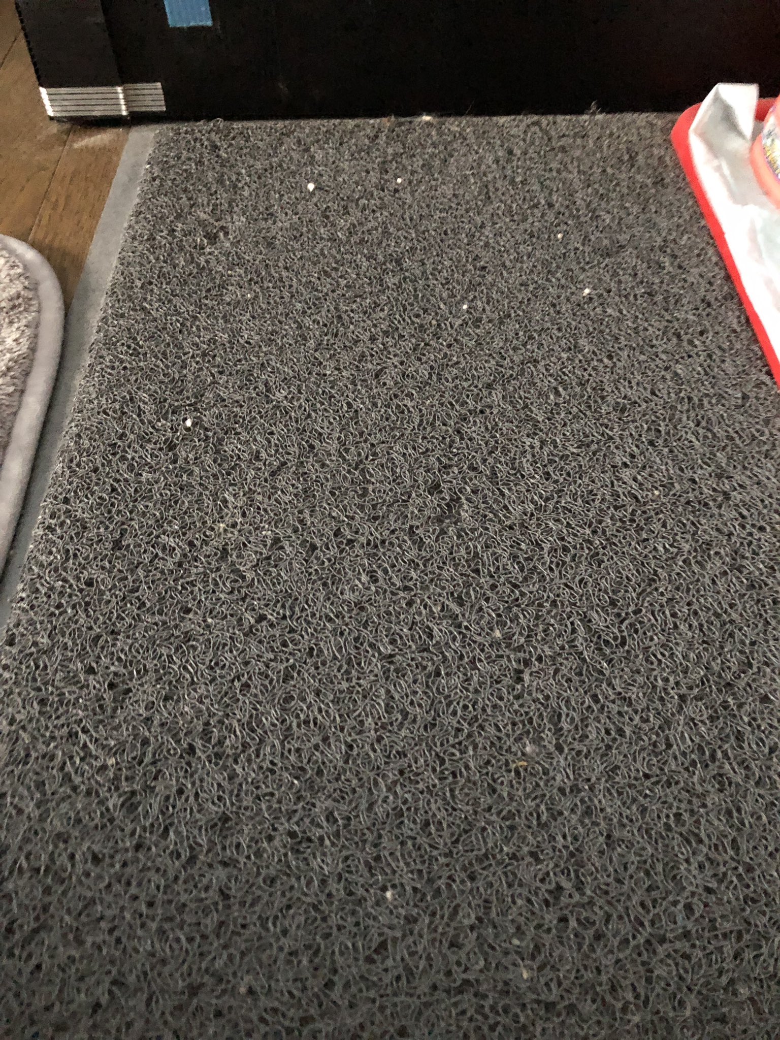 響介 A Twitter この猫のトイレの砂飛散防止マットがめちゃよい 色も可愛いし 何よりマジで砂止める 我が家は丸い砂 を使ってるのもあって 今までトイレの前は地獄みたいに砂飛び出てたけど めっちゃ綺麗 安いし最高 ペティオ ネココ 猫トイレマット グレー