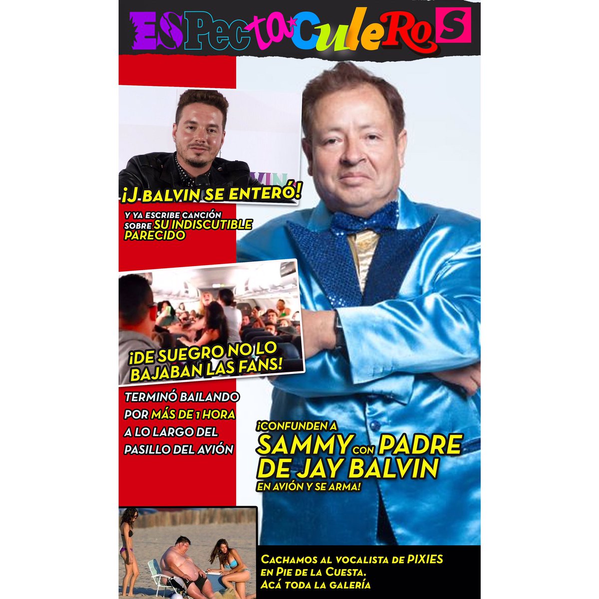 especta_CULEROS's tweet photo. Llegó ESPECTACULEROS @JBALVIN viene de familia de famosos? Se arma alboroto en las nubes✈️ @PIXIES y más en tu noti de espectáculos. Cómprala Ya!🗞 https://t.co/djp6NPRxAb