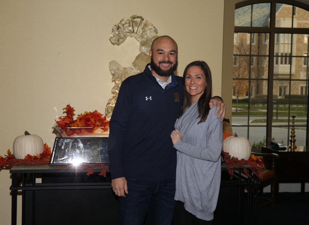 CoachBLemon's tweet image. I’m thankful for this beautiful lady being a part of my life. She has held this whole thing down since day one. Even though it was a short Thanksgiving dinner for us you already know @NDFootball sticks to the process. #LAbound #GoIrish ☘️