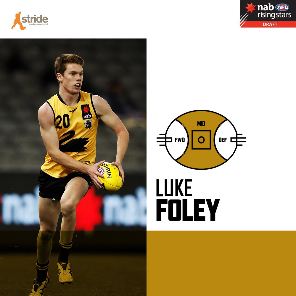 StrideMgt's tweet photo. CONGRATULATIONS Luke Foley! The @subiacolions product stays local and joins the @WestCoastEagles at Pick 31! #AFLDraft https://t.co/dm56RSt9Bh