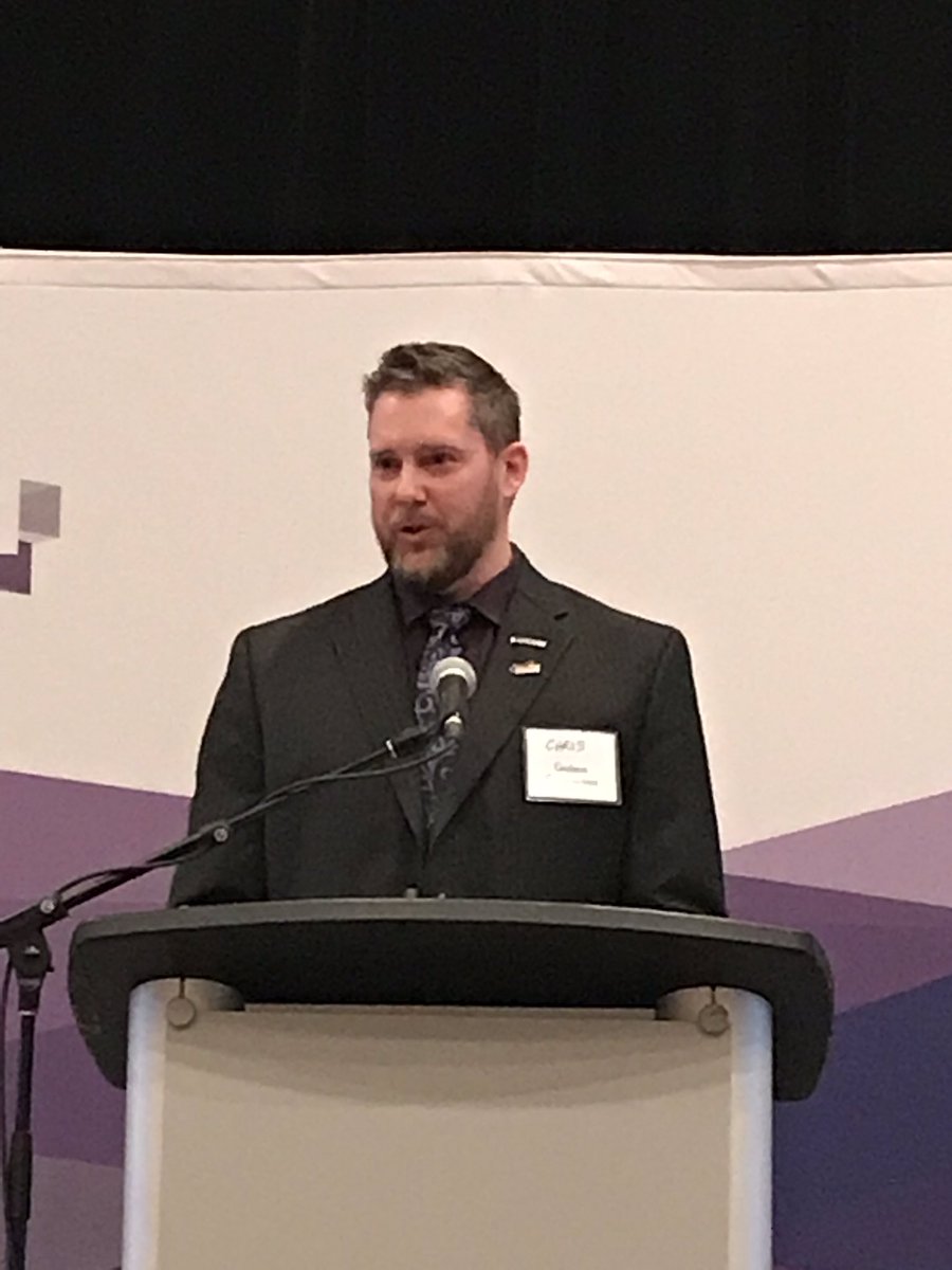 Chris Gingras from the presenting sponsor Graham Group <a href="/GrahamBuilds/">Graham Construction</a> . Thanks to Graham for their fantastic ongoing support for #SaskPolytechDinners and their amazing support of students