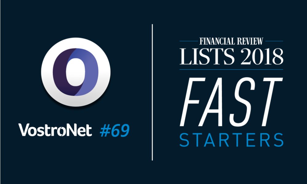 VostroNet's tweet photo. VostroNet has been ranked #69 on the Australian Financial Review's Fast Starters List 2018!
It's the second year in the row that VostroNet has featured in this list.
#vostronet #afr #fastinternet #faststarters #2k18 https://t.co/8EbO2L4s1x