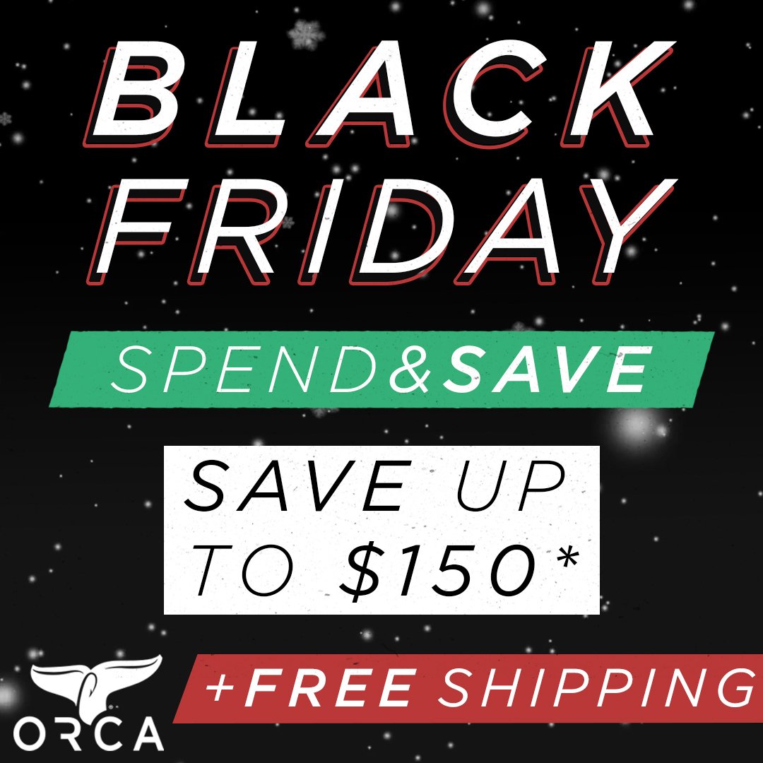 orcacoolers's tweet image. Black Friday is here, for 24 hours the more you spend the more you save, plus free shipping.