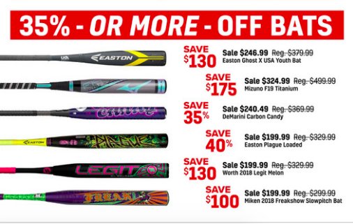 oneteam_sports's tweet image. Black Friday is finally here and the sales are fabulous!

Deals on football equipment and accessories, bats, gloves and batting gloves.😲🤯 #BlackFriday #GetReadyToSave

The savings start now: bit.ly/2AeUJg1