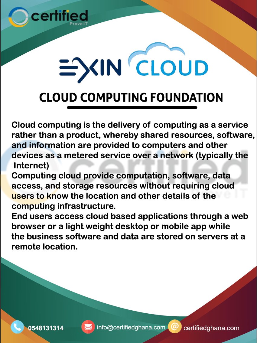 itilghana's tweet image. Cloud Computing Foundation Training And Certification COURSE Course in ghana at Certifiedghana.
#CloudComputingFoundationTraining
#CloudComputingFoundation
#CloudComputing
visit website :goo.gl/w7i9Le