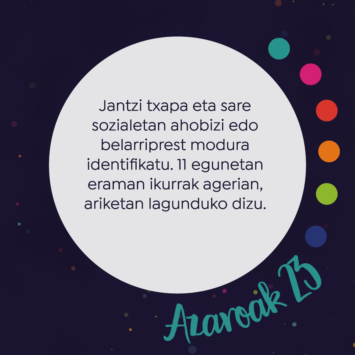 javikarni's tweet photo. Aurrera ba! Ez zara izango bakarra.....
#belarriprest Edo #ahobizi Jalgi hadi plazara!
Ni, @euskaraldia -n Ahobizi izango naiz
@EuskaraldiaP https://t.co/tjkLocify2