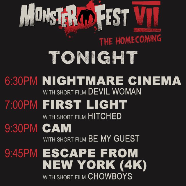 MonsterPics's tweet photo. Tickets: https://t.co/e4K0l1wHKK
#MonsterFest2018 https://t.co/YIeyCZk8By