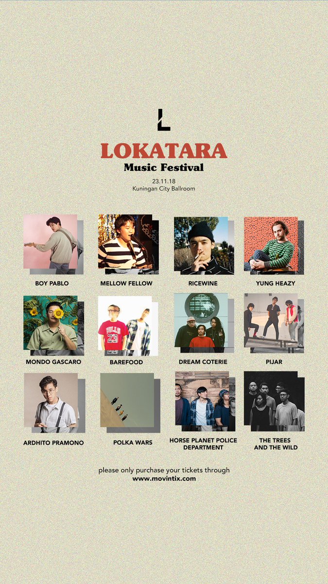 Today! LOKATARA FESTIVAL feat. Boy Pablo, Mellow Fellow, Yung Heazy, Ricewine, and many more at Kuningan City Ballroom!