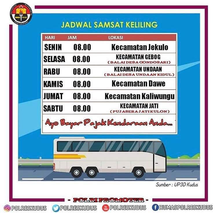 SekitarKudus's tweet image. Jadwal Samsat Keliling gaes..

#skinfo