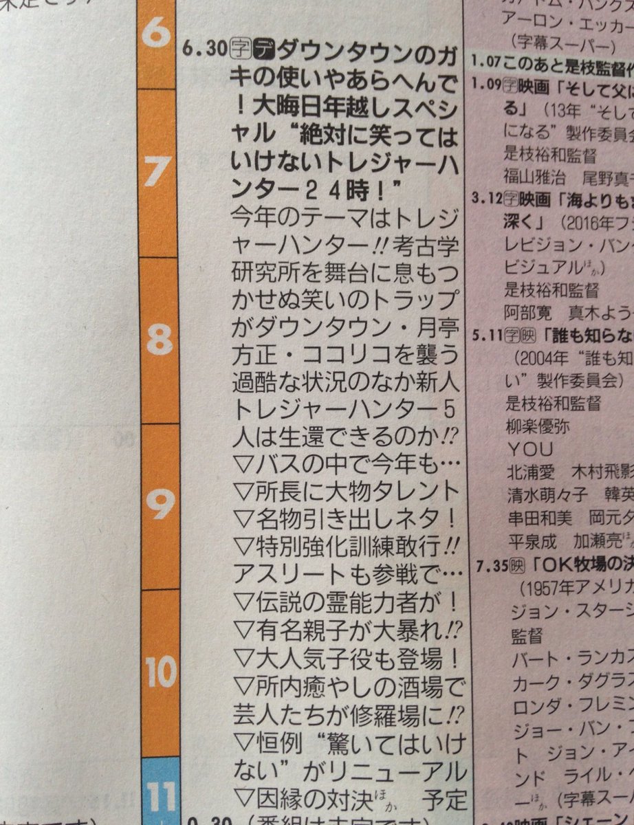 Uzivatel ダウンタウンのごっつええ感じ Na Twitteru 12 31 6 30 0 30 ダウンタウンのガキの使いやあらへんで 大晦日年越しスペシャル 絶対に笑ってはいけないトレジャーハンター24時 Uzivatel ダウンタウンのごっつええ感じ Na Twitteru 12 31 6 30 0 30 ダウンタウンのガキの使いやあらへんで 大晦日年越しスペシャル 絶対に笑ってはいけないトレジャーハンター24時