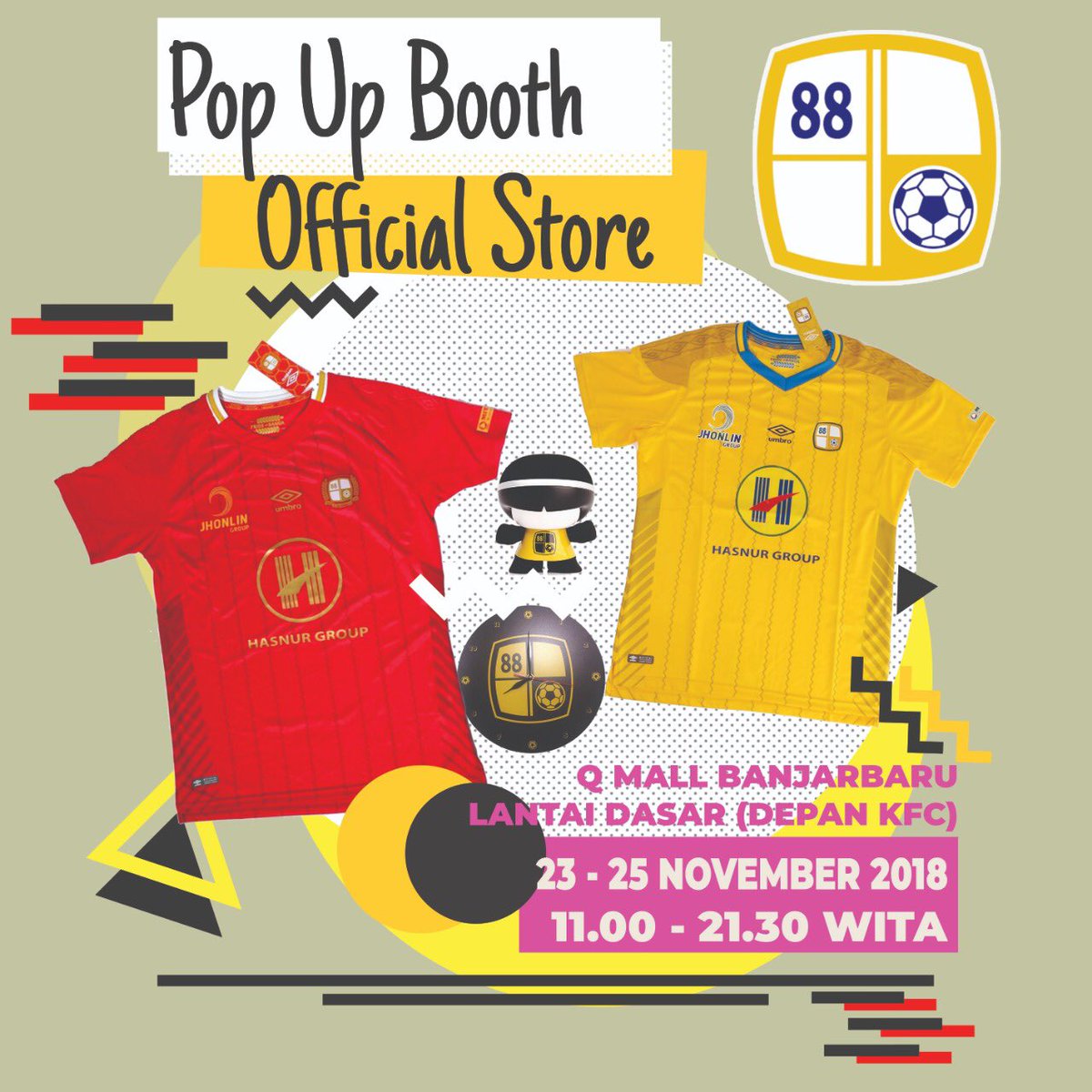 BaritoStoreID's tweet photo. Yang di daerah Banjarbaru dan sekitarnya ayo merapat sanak..Pop Up Booth Official Store weekend ini buka di Q Mall Banjarbaru. Tanggal 23-25 November 2018. Jam 11.00 - 21.30 WITA. Posisi di lantai dasar (depan KFC). https://t.co/BxTGkCUenh