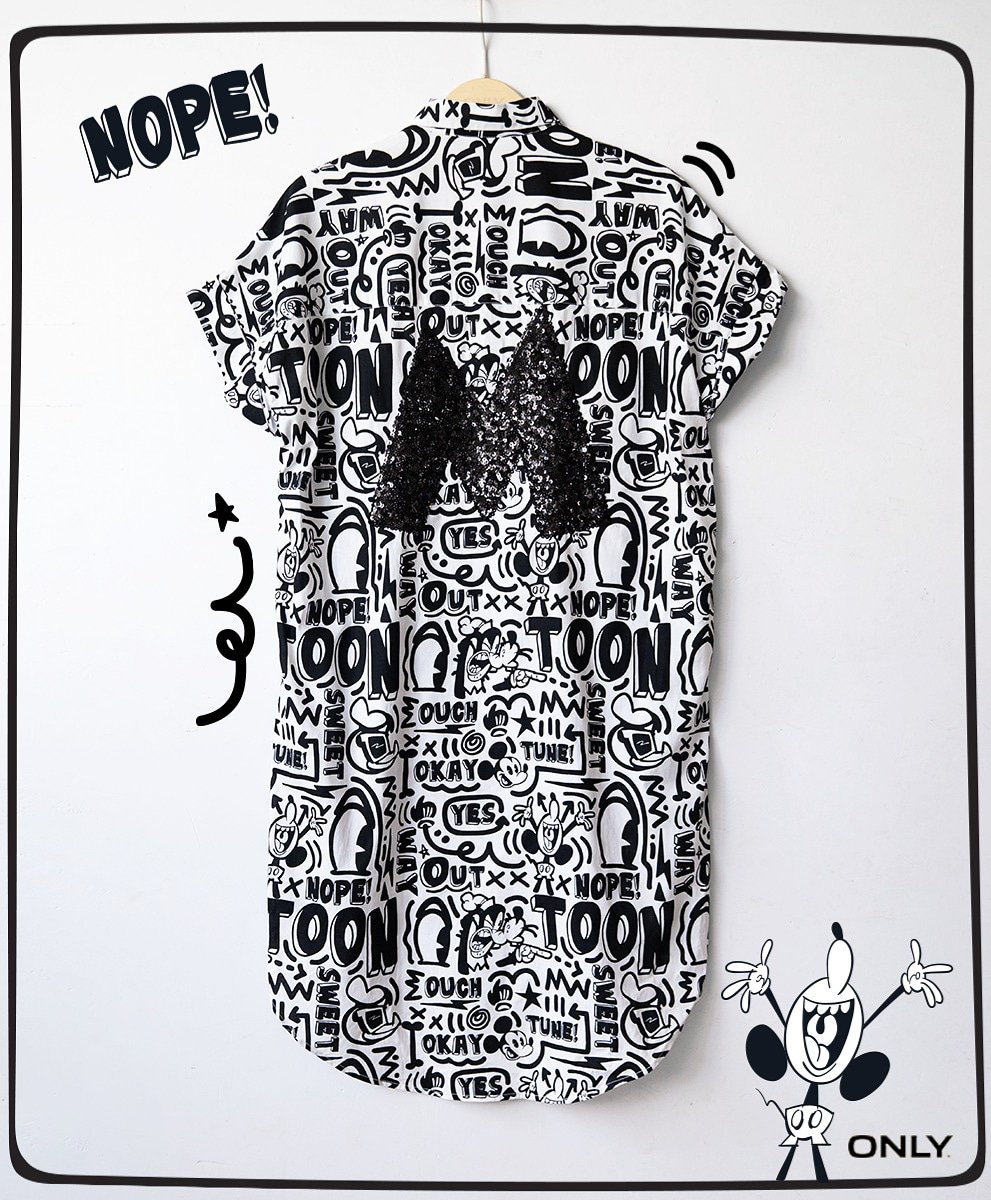 OnlyIndia's tweet photo. Own the day with this Monochrome #ONLYXMickey90 collection doodled shirt dress 
For the love of Mickey, visit an ONLY store near you or shop online - Link in bio! 
#ONLYxMickey90 
#ShopNow #CollectionLive #ONLYIndia #ONLY #Mickey #Mickey90 #90YearsOfMickey https://t.co/c0eWkiXoDF