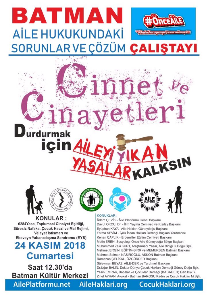 <a href="/mehmetkarali/">Mehmet KARALI</a> <a href="/mehmetkarali/">Mehmet KARALI</a>  Aileyi yoketme küresel savaşına ve  #KinSeyProjesine karşı #ÖnceAileyiKoru davamıza verdiğiniz destek için  size ve ailenize dua ederiz <a href="/OnceAile/">#ÖnceÂİLE #ÖnceÇOCUK #ÖnceİNSAN #ÖnceÂileyiKoru</a> 
AilePlatformu.org olarak Şiarımız: Namuslular da en az namussuzlar kadar cesur olmalı <a href="/CocukHaklariDe/">Siyonizm SABATAİZM KAMALİZM terörizmdir YASAKLANSN</a> <a href="/iYiOrgTR/">#iYiLiK #İnsanHaklarıDerneği #BiRR #HumanRights</a>