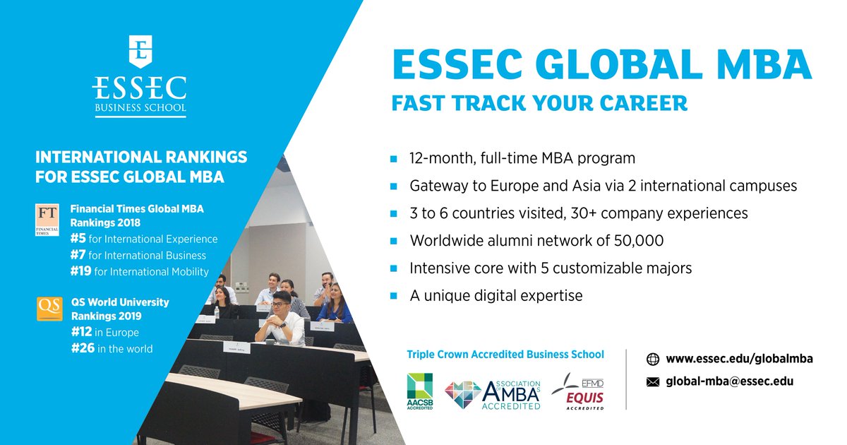 iconplus1999's tweet photo. The ESSEC Global MBA, ranked in the top 100 Global MBA programs across the globe, is an intensive one-year full-time program designed to equip you with the business knowledge and skills required to succeed in the fast-changing world of today.

Learn more: https://t.co/R9x79crJ8b https://t.co/E8Wma8ctI7