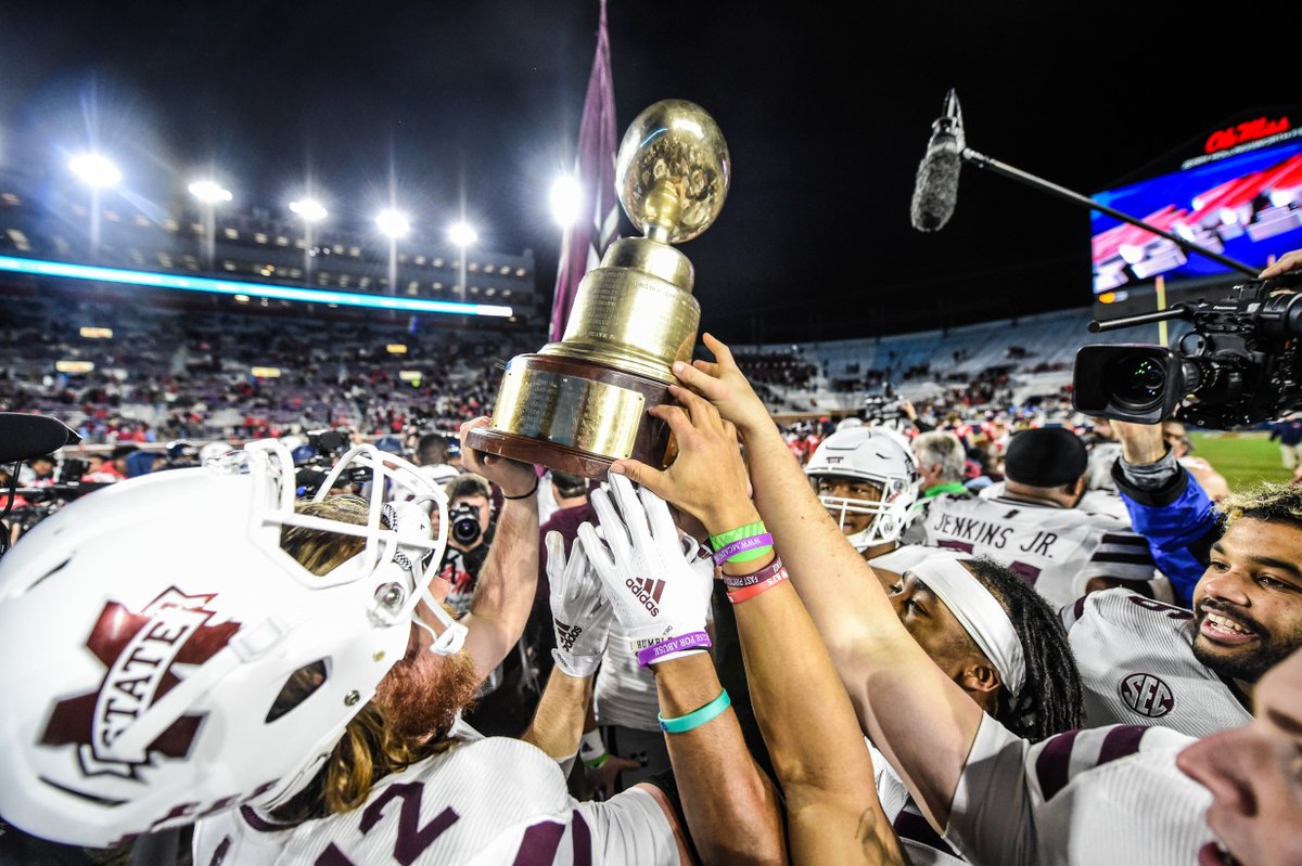 msstate's tweet image. Never give up – Never back down – Never lose faith #HailState #EggBowl