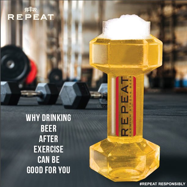 RepeatIndia's tweet photo. Why drinking beer after exercise can be good for you.
#Beer #Brew #DrinkResponsibly #Repeat #Premium #Strong #Chilled #Cheers #GoodThings #CallForARepeat #RepeatBeer https://t.co/20EKW3D15s