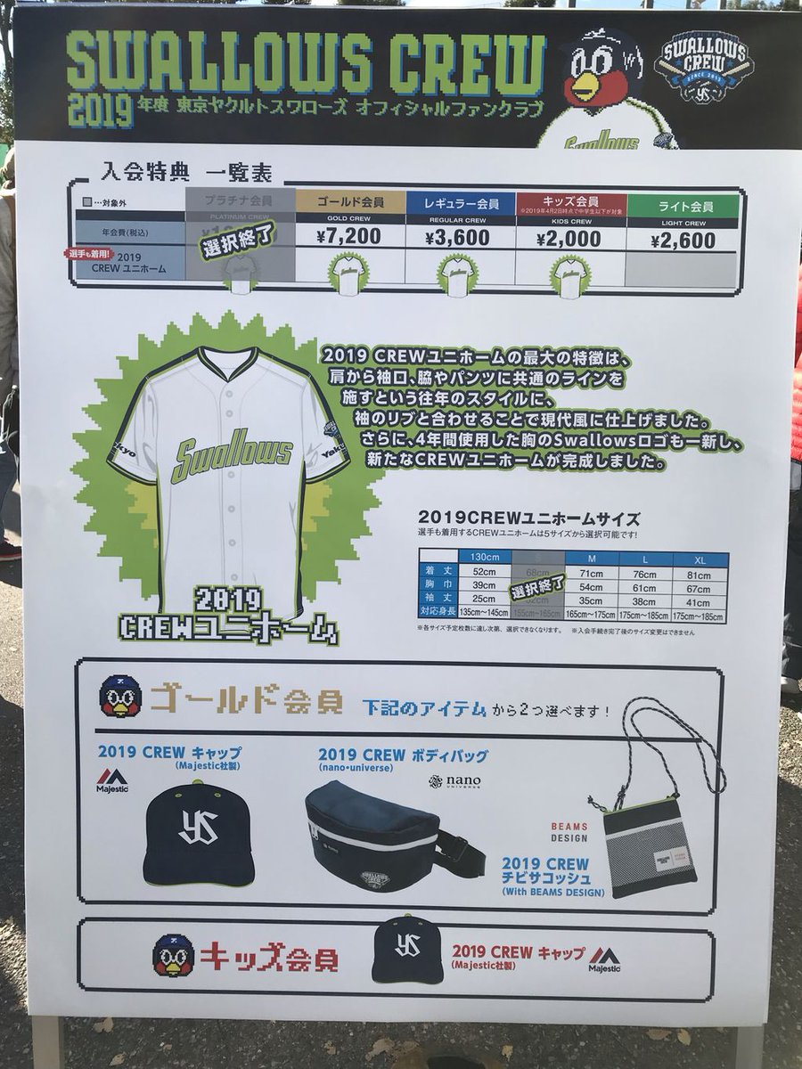 東京ヤクルトスワローズ 原樹里投手 2019crewユニフォーム実使用