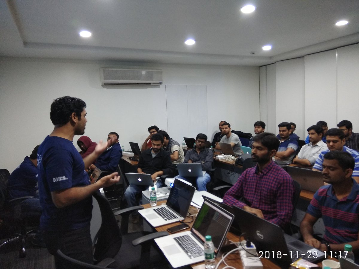 pareshmahajan11's tweet photo. Continuous Delivery on AWS ECS via Docker and Terraform
by our own Prashant Kalkar @kalkarprashant and Kaushik Chandrashekar in full force at Regus, Magarpatta - Pune
@EEIndia @ExpertTalks_In https://t.co/uopM0KfJUc