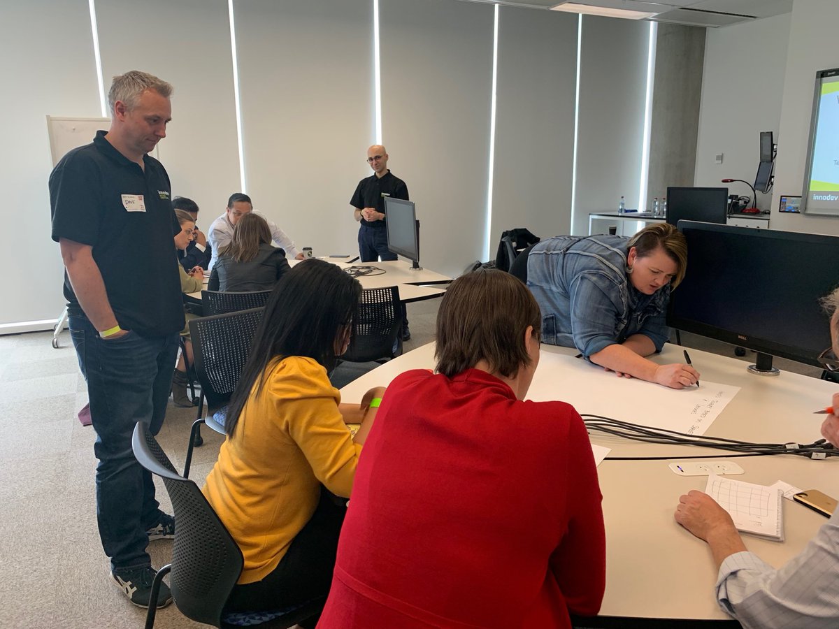 1stConf's tweet photo. It's @samanattarian And Dave Clifford teaching folks how to create their own agile game. #be1st https://t.co/IV9NDwbX5U