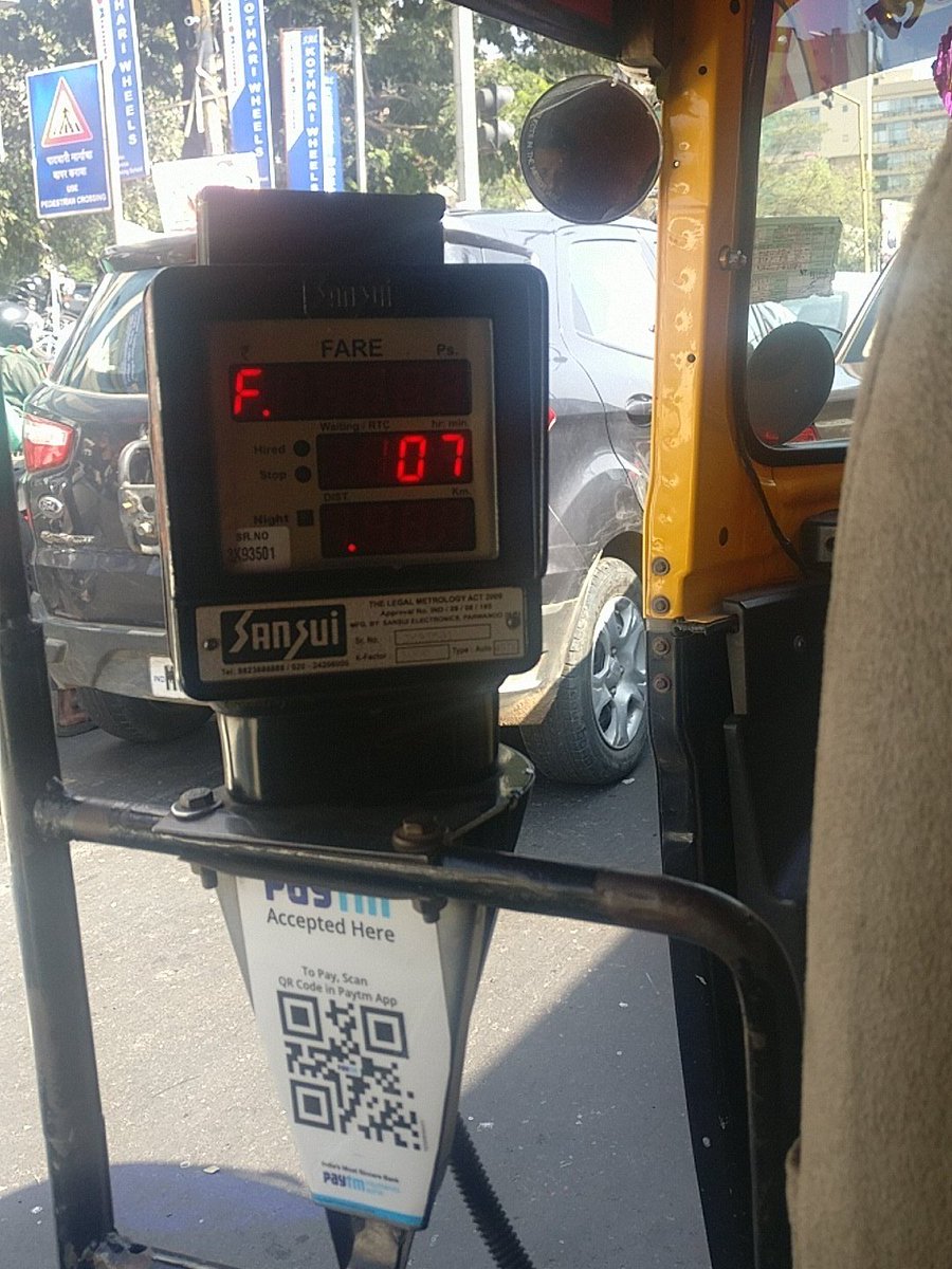 uxmynd's tweet photo. The autorikshaw meters and cash payments are becoming redundant with each passing day, thanks to @Olacabs and @Paytm. Meter makers need to innovate and upgrade what they make to stay relevant. https://t.co/qnhd9VBlcq