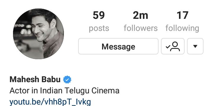 MaheshFanTrends's tweet photo. Superstar @urstrulyMahesh reaches 2M followers in @instagram follow Superstar in Instagram 👇
https://t.co/iFRtgLjVry

#2MillionMaheshiansOnInsta https://t.co/C3H1jMAHO1