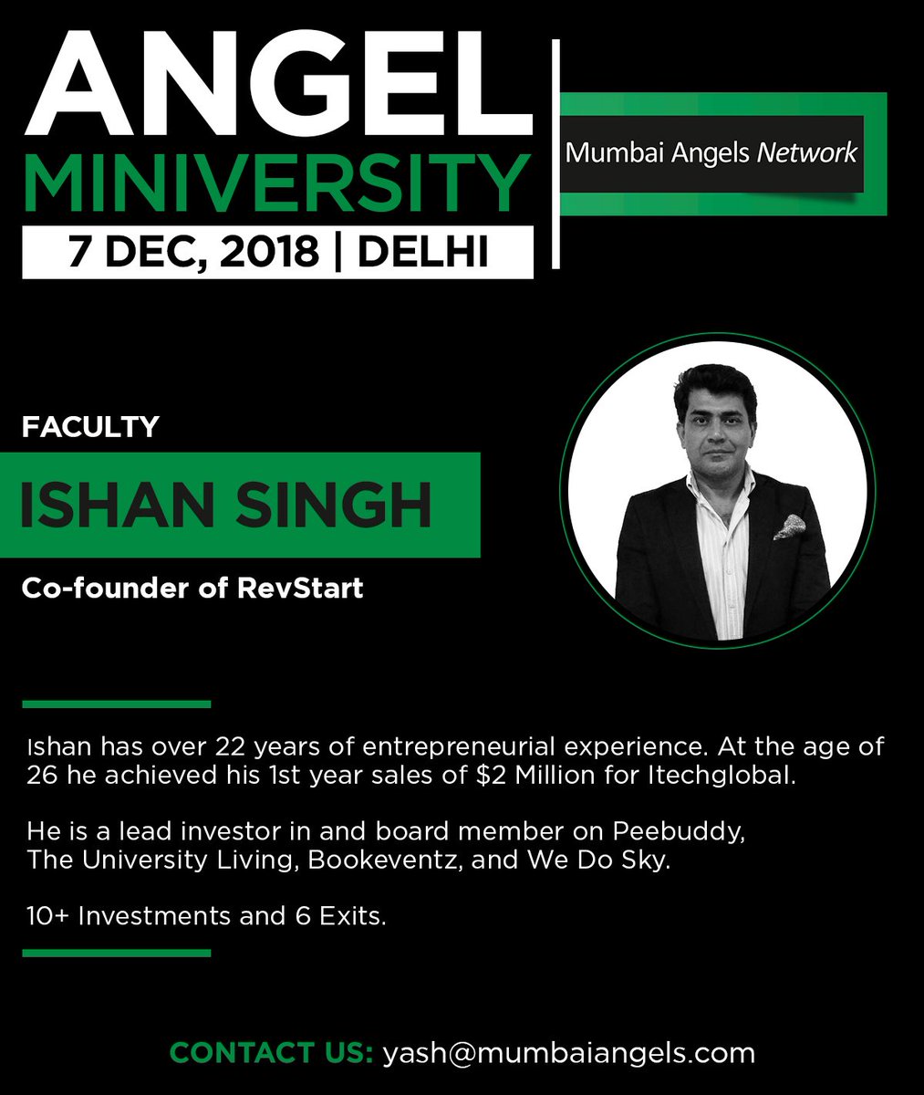 MumbaiAngels's tweet photo. Get insights on Angel Investing through prolific investor Ishan Singh. 
Register Now: https://t.co/BDZsWGhSVZ @MumbaiAngels Miniversity (Delhi)
#miniversity #mumbai #angel #termsheet #exits #startup #entrepreneur #investing #Portfolio @nmansinghka @_SachinKarnik @yashghatalia https://t.co/hI1fbbPtGg