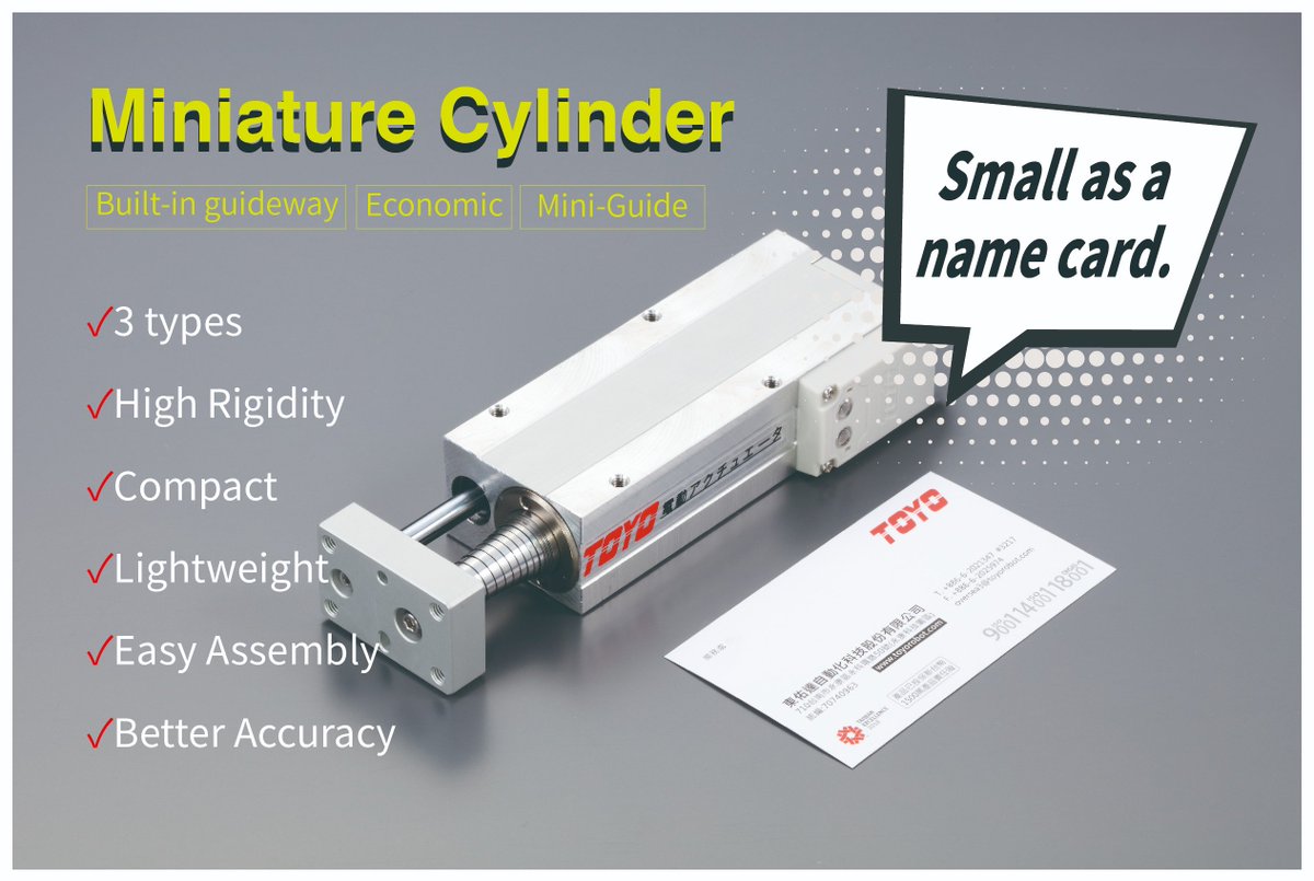 TOYO_ROBOT's tweet photo. #MinitureCylinder
#Builtinguideway
#Encomic
#Miniguideway
#3types
#HighRigidity
#Compact
#Lightweight
#EasyAssembly
#BetterAccuracy https://t.co/zTGFwFIdu5