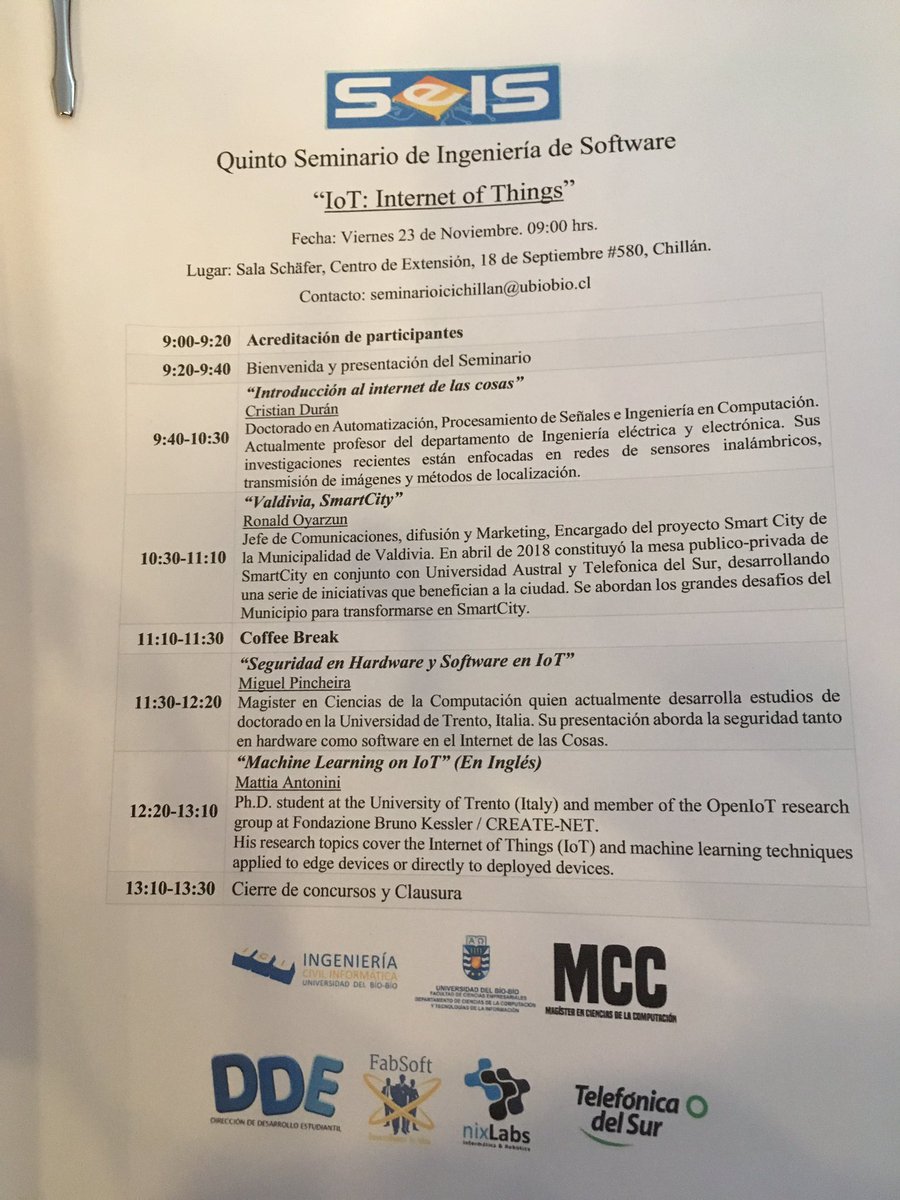 juantdm's tweet image. A min que empiece el 5to seminario de ing de sw, organizado por estudiantes de #informatica #ubb #Chillan 
@InformaticNuble @m_informaticas @mary_diaz_r 
@SeIS_UBB @Corfo @faceUbb_Chillan @FabSoftCL @Telsur