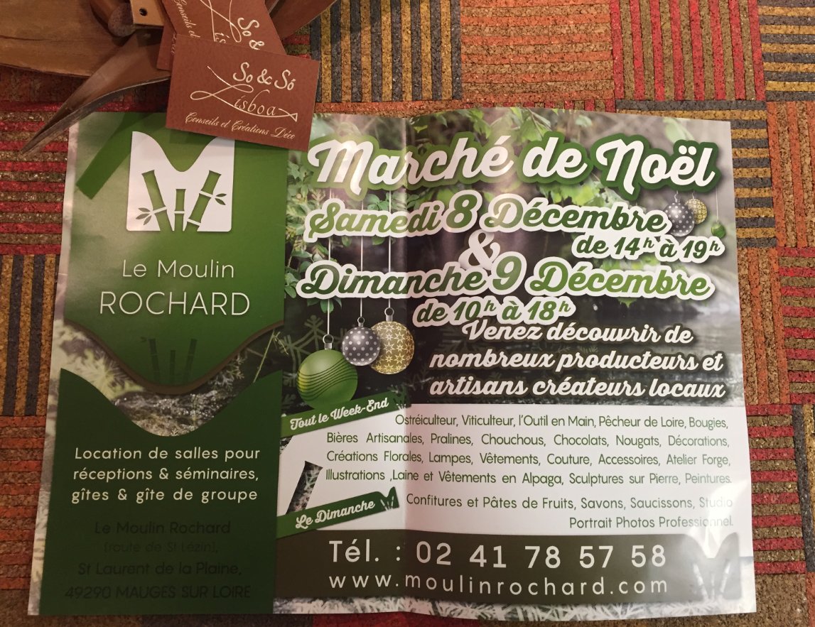 SoAndSo_Lisboa's tweet photo. Nous allons exposer au #MarcheDeNoel du Moulin Rochard à Saint Laurent de la Plaine #Mauges les 8 et 9 décembre nos créations déco  #objets #cadeaux #decoration #creation  #Mauges , venez nous rendre visite https://t.co/Dz5mZaSOyG