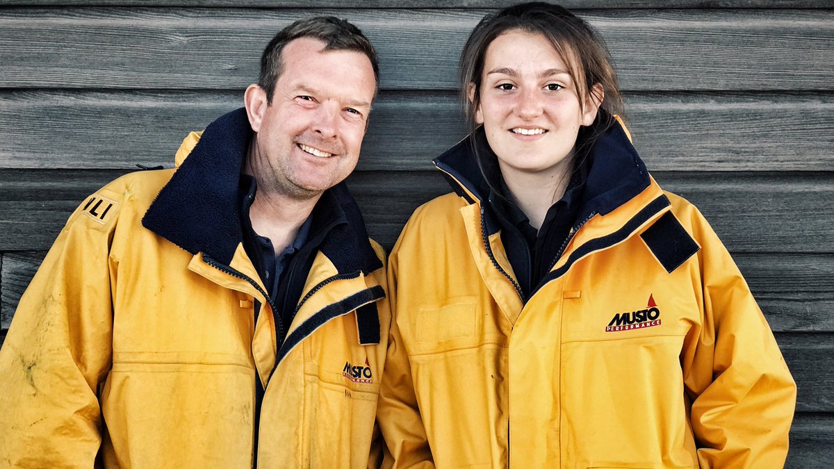 RNLI's tweet photo. Becky Cannon followed in the footsteps of her father, Ian, by joining the crew @RamsgateRNLI when she was 17-years-old. Becky remembers watching as a child her dad, who is coxswain, go out on calls and always dreamed of being part of the station #GraceDarlingWeek https://t.co/A05voXOuHM