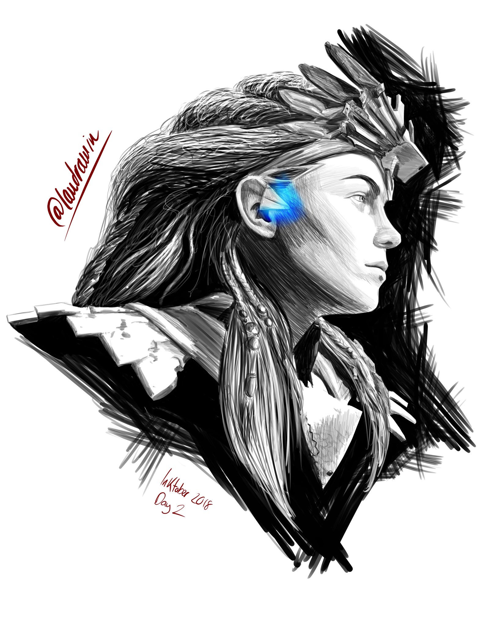 Horizon Zero Dawn тату
