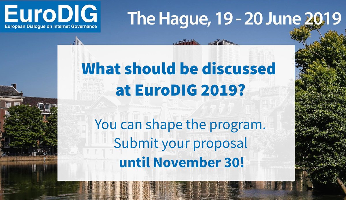 YOU can shape #EuroDIG's program now by submitting up to 3 topics. But watch out: the call for issues closes on Friday, November 30 already. Go to eurodig.org and become part of the process! #internetgovernance #europe #igf #callforissues