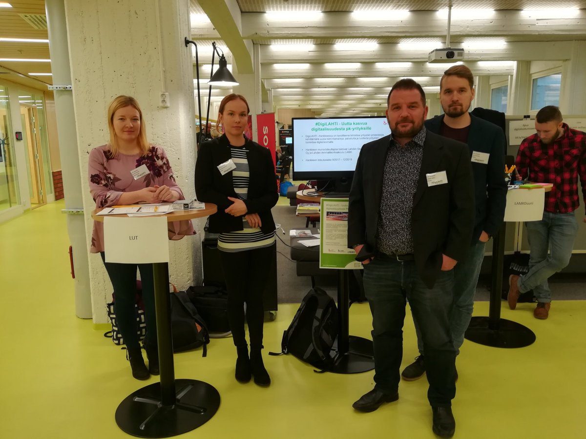 _TeroRantala_'s tweet image. #DigiLahti hankkeen tiimoilta omalla ryhmällä @LAMKfi kampuksella #digimatch tapahtumassa.
