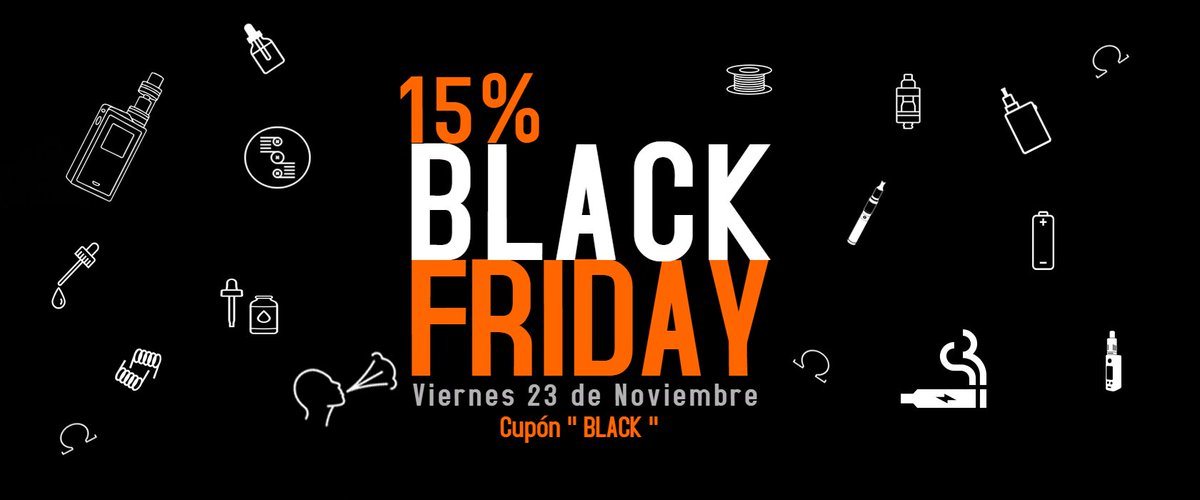 vapeozone's tweet photo. #BlackFriday2018 en Vapezone, todos los artículos de la web al 15% de #descuento cupón BLACK #ofertas #vapeo 
https://t.co/DirDv0swLG https://t.co/bHHzOtaOsm