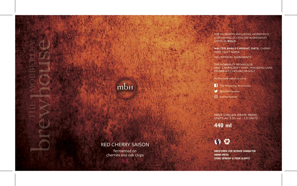 MBHbeer's tweet photo. NEW BEER! No. 4... Red Cherry Saison
A Saison, fermented on cherries and oak chips, at 5.3% π»
#MobberleyBrewhouse #CherrySaison #ComingSoon https://t.co/j9uByl0Izd