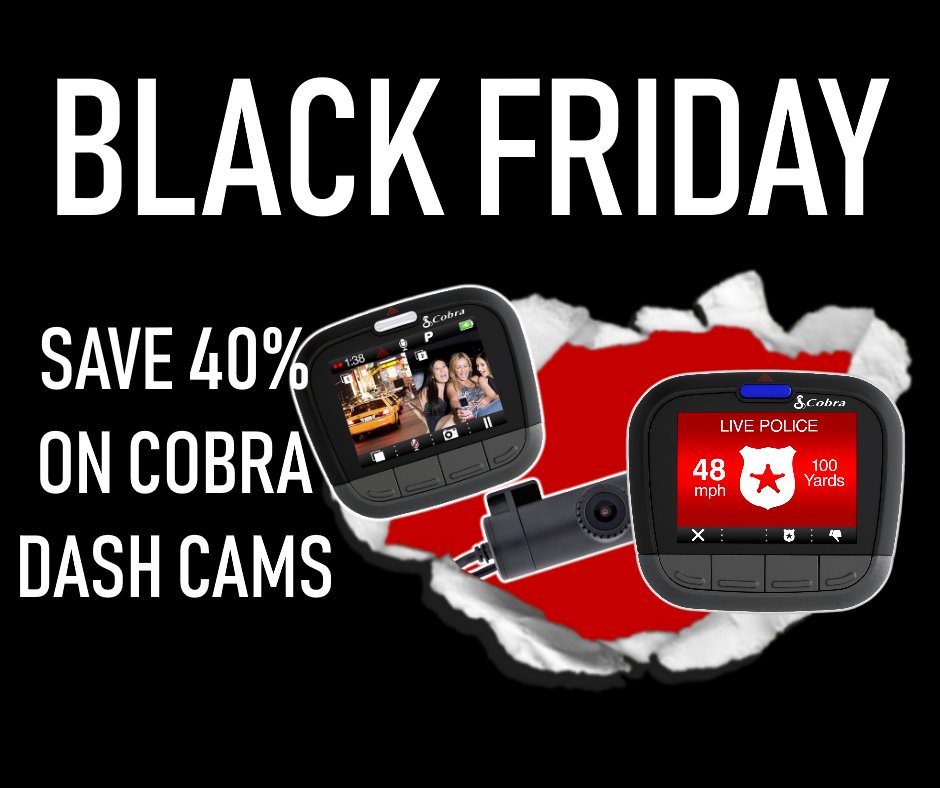 Save 40% off Cobra Dash Cams this Black Friday! ow.ly/xMtM30mIWMX
