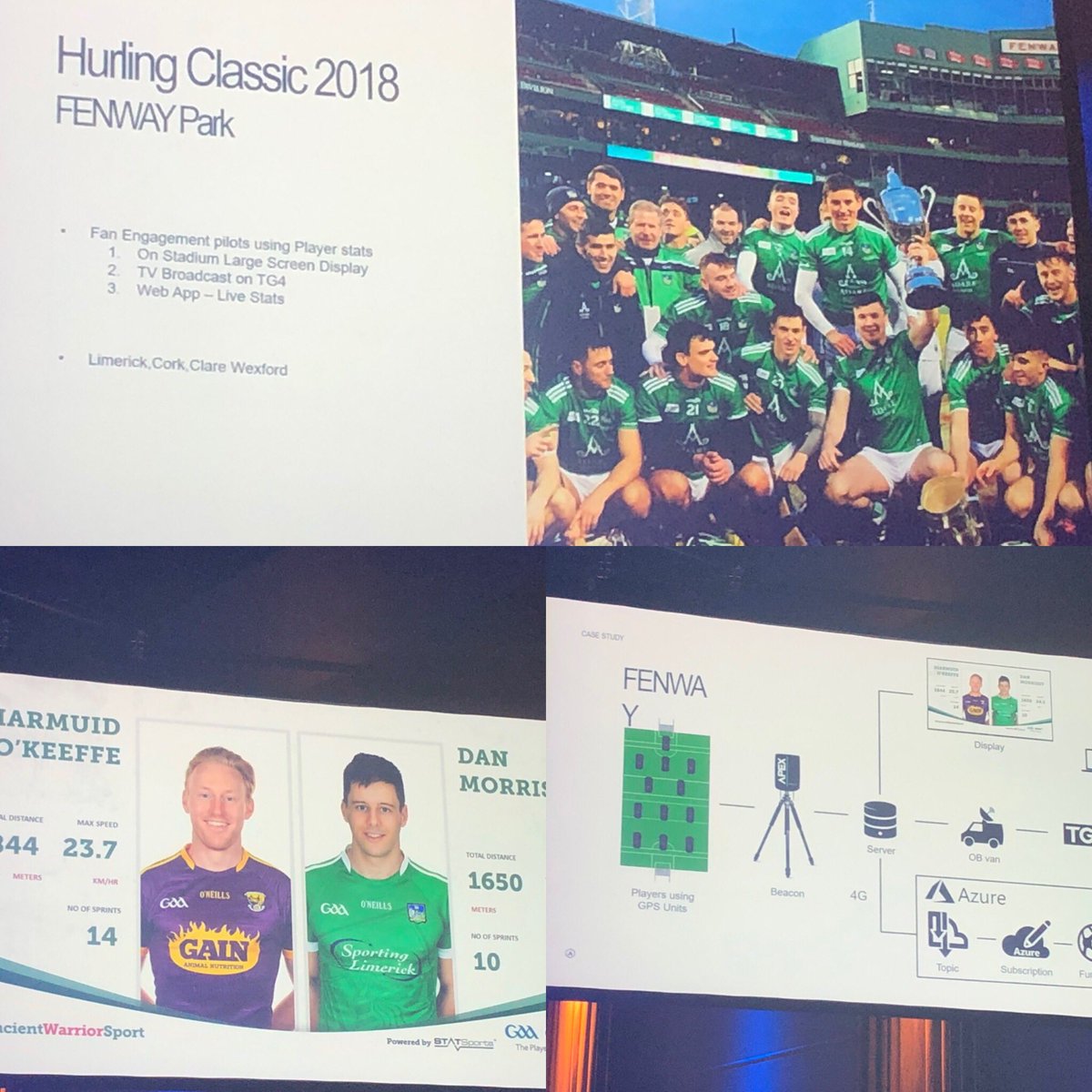 aisling_curtis's tweet image. Amazing insight ... how @statsports analyze the ‘real time’ statistics that appear at half time .... and how they themselves transformed from a hardware company to a data company... so interesting! #azure @Microsoftirl wow! @msPartner #MicrosoftTechSummit @p2vsteve