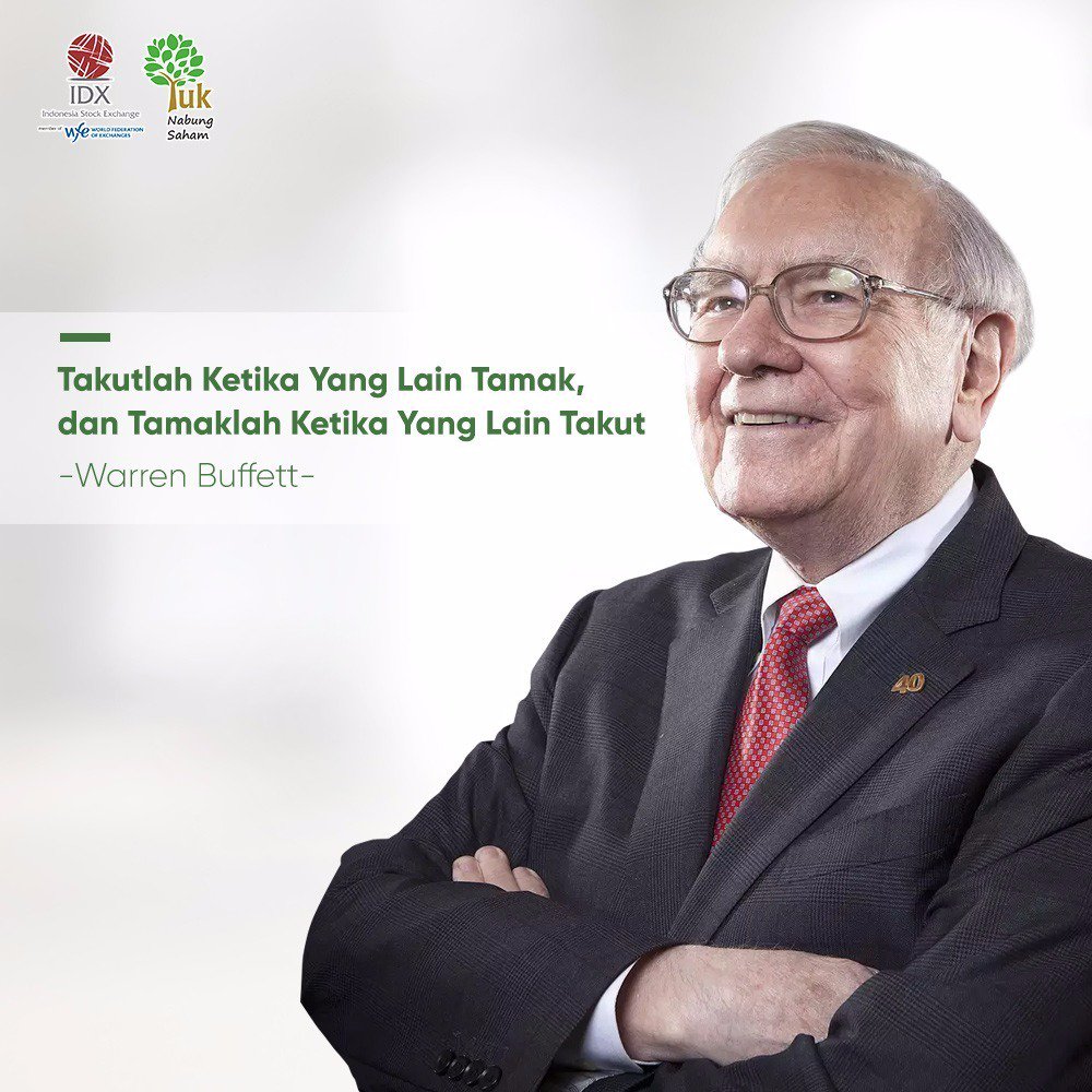 Setiap investor handal memiliki prinsipnya sendiri sehingga mencapai di titik sekarang. Salah satunya dalah Warren Buffett. Kalau kamu, prinsip investasi seperti apa yang menurutmu paling pas buat dirimu, Sobat IDX? Share dong! #SekarangWaktunya #YukNabungSaham