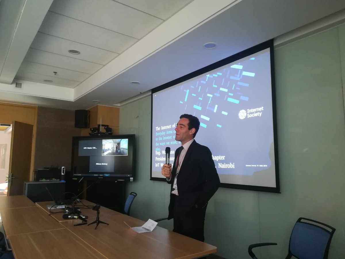ISOC_Kenya's tweet photo. Adam Lane, Senior Director, Public Affairs, @Huawei Southern African region
Discussed on Global IOT trends and talked about #BlueEconomyKE
@iLabAfrica @internetsociety @Leomabom @rapudohawi #IoTLandscape #ISOCKENYA #tech #kenya #africa https://t.co/ESkKVHtyAm
