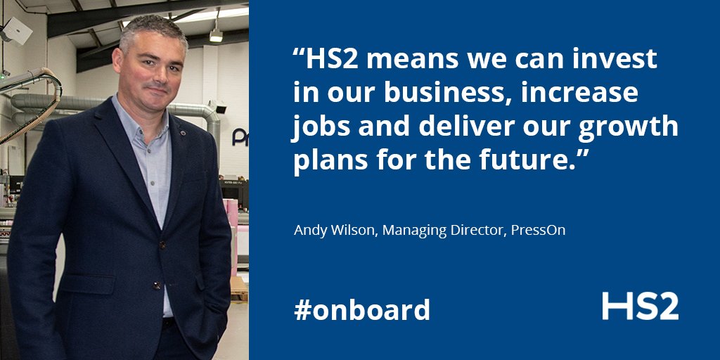 HS2ltd's tweet photo. .@PressOnUK is #OnBoard.

A small to medium sized company based in #Kent, they are producing graphics for our hoardings around #construction sites. Their contract with #HS2 is allowing them to invest in the future of the company. 
https://t.co/ckaQkqXakr #HS2ontrack https://t.co/oCKWGONdkg