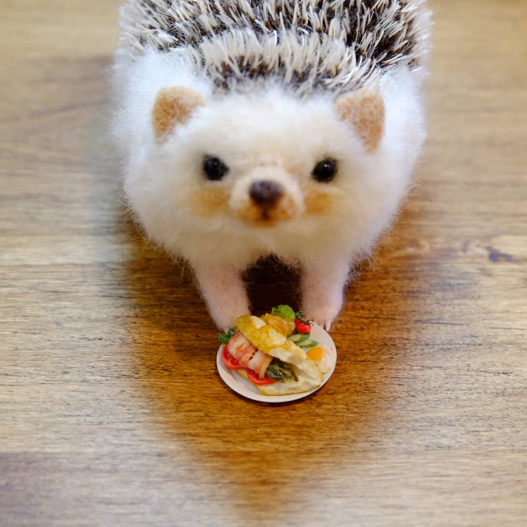 こちらはfraiseのなおさん
<a href="/fraise9_nao/">fraiseﾌﾚｰｽﾞ*</a> からのプレゼント😍ひーー可愛すぎる😍
以前なおさんの著書本を見ながらミニチュアを作ってみたけれど私には絶対に無理な世界でした。ミニチュア作家さん本当に尊敬します。
#羊毛フェルト